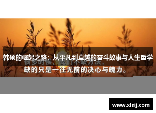 韩硕的崛起之路：从平凡到卓越的奋斗故事与人生哲学
